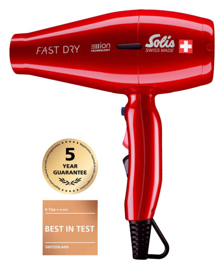Haartrockner Fast Dry 360° ionic Typ 381 in Rot präsentiert im Onlineshop von KAQTU Design AG. Körperpflege ist von SOLIS