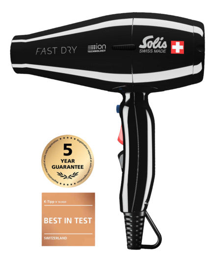 Haartrockner Fast Dry 360° ionic Typ 381 in Schwarz präsentiert im Onlineshop von KAQTU Design AG. Körperpflege ist von SOLIS