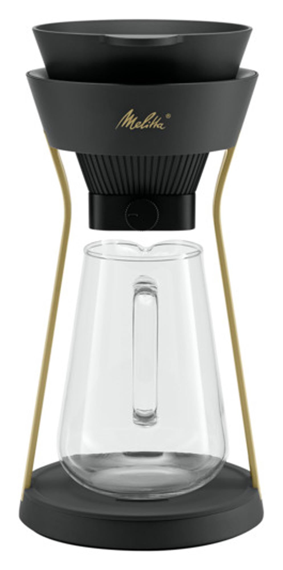 Elegante Melitta Amano: Manuelle Kaffeemaschine, BPA-frei, Edelstahl, 1,2L Glaskaraffe, Tropfstopp, spülmaschinenfest.