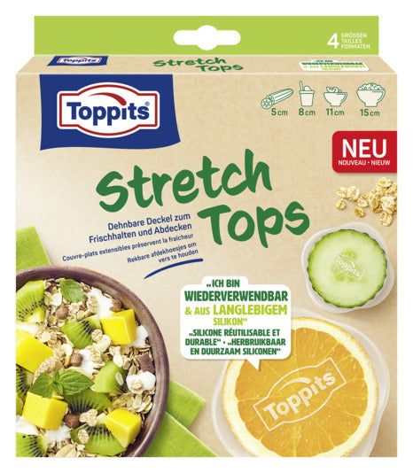 Frischhaltedeckel Stretch Tops 4-teilig in  präsentiert im Onlineshop von KAQTU Design AG. Küchenhelfer ist von TOPPITS