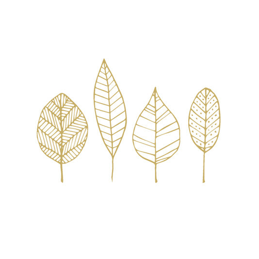 Servietten Pure Gold Leaves white 33x33 cm in  präsentiert im Onlineshop von KAQTU Design AG. Servietten ist von PPD