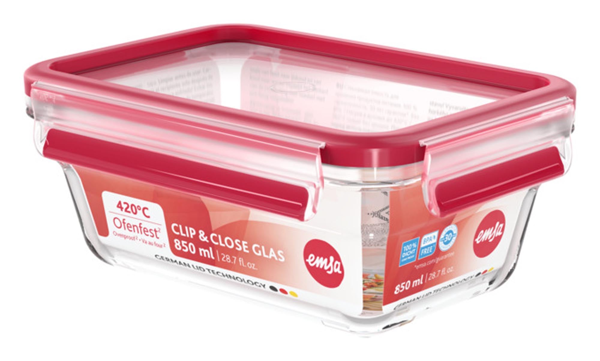 Die EMSA Glasdose Clip&Close 0.8l ist ideal für Frische und Aufbewahrung. Auslaufsicher, hygienisch und vielseitig einsetzbar.
