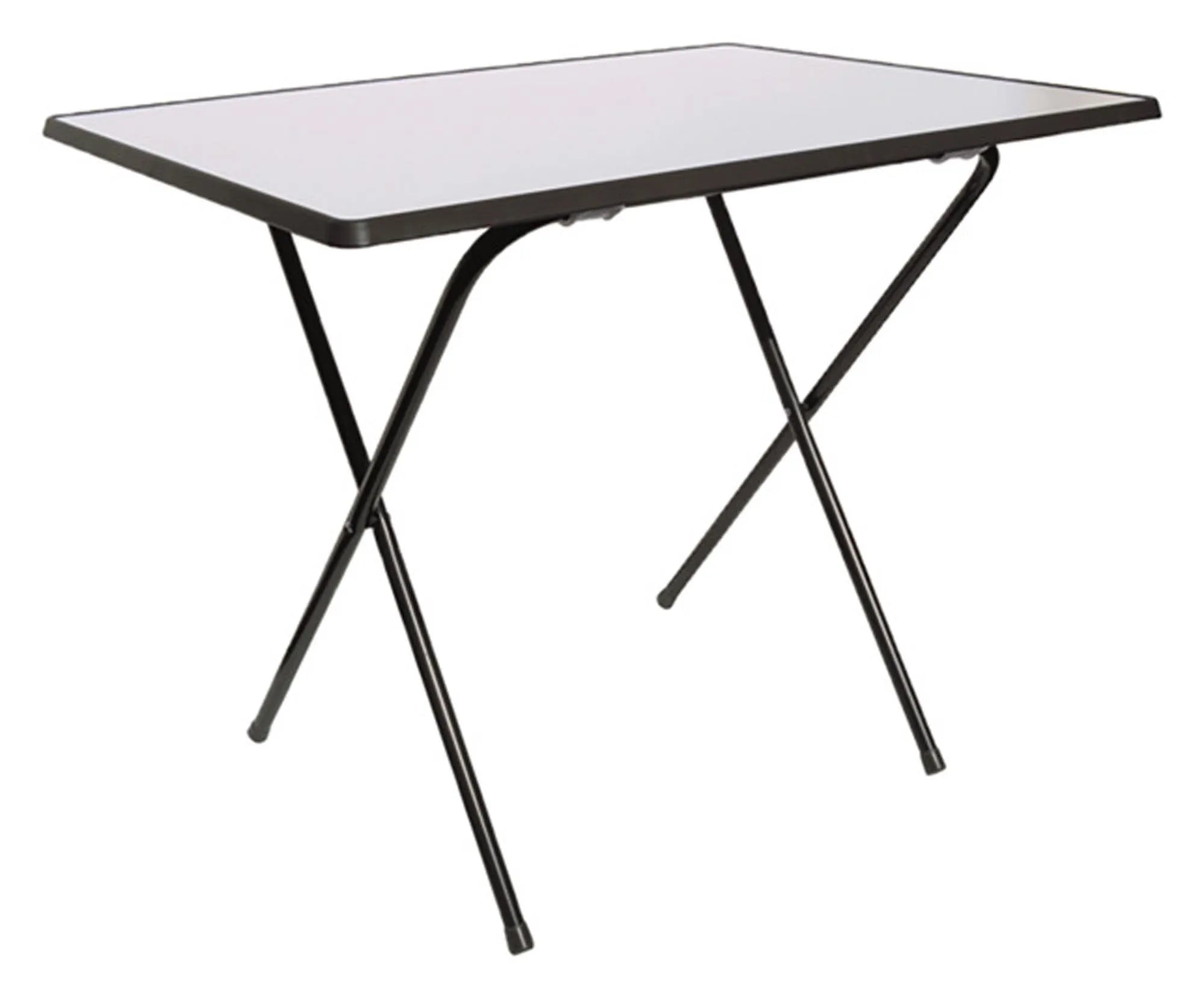 Kompakter, robuster Camping-Tisch (60x80 cm) in Anthrazit, ideal für Outdoor-Abenteuer, wetterfest und leicht transportierbar.