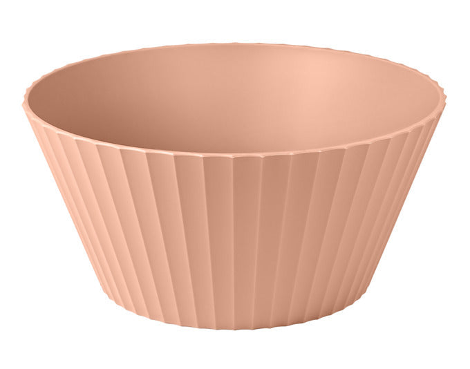 Elegante rosa Schüssel Nettuno L von BLIM PLUS, 25 cm Durchmesser, 12 cm hoch, ideal für stilvolle Tischdekoration.