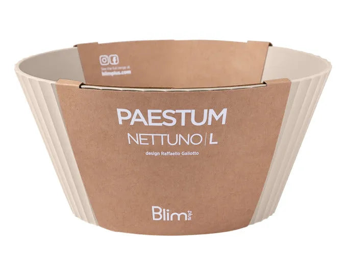 Elegante BLIM PLUS Schüssel Nettuno L, 25 cm Durchmesser, 12 cm Höhe, grau. Perfekt für stilvolles Servieren und Dekor.