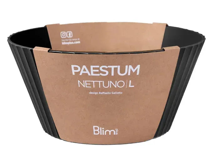 BLIM PLUS Schüssel Nettuno Gr. L ø 25 cm H 12 cm schwarz in  präsentiert im Onlineshop von KAQTU Design AG. Schale ist von BLIMPLUS