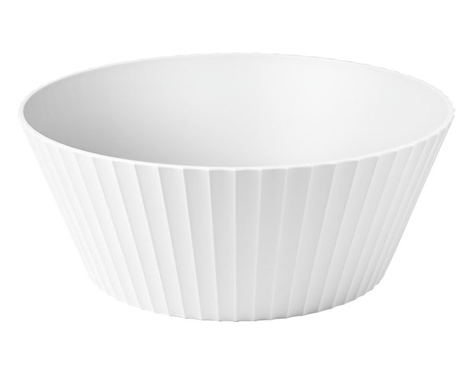 Elegante weiße Schüssel Nettuno XL von BLIM PLUS, 30 cm Durchmesser, 12 cm hoch, ideal für vielseitige Anwendungen.
