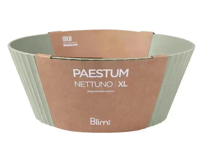 Große grüne Schüssel Nettuno XL von BLIM PLUS, 30 cm Durchmesser, 12 cm hoch, ideal für Küche und Tisch.