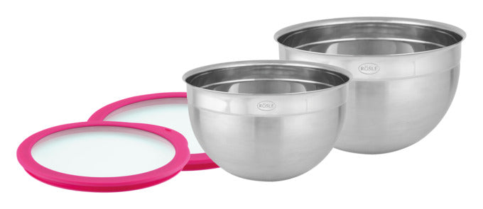 Schüssel-Set mit Glasdeckel 4-teilig in Pink präsentiert im Onlineshop von KAQTU Design AG. Schüssel ist von RÖSLE