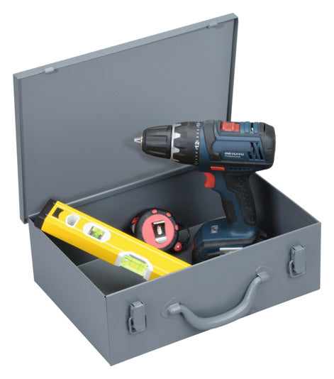 Robuster ALLIT Metallkoffer Dino Plus 33, ideal für Werkzeugaufbewahrung, langlebig, hochwertig, mit praktischem Design.