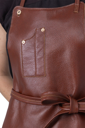 Schürze Slim Fit Leder 5-Pocket in Braun präsentiert im Onlineshop von KAQTU Design AG. Küchenhelfer ist von DUTCHDELUXES