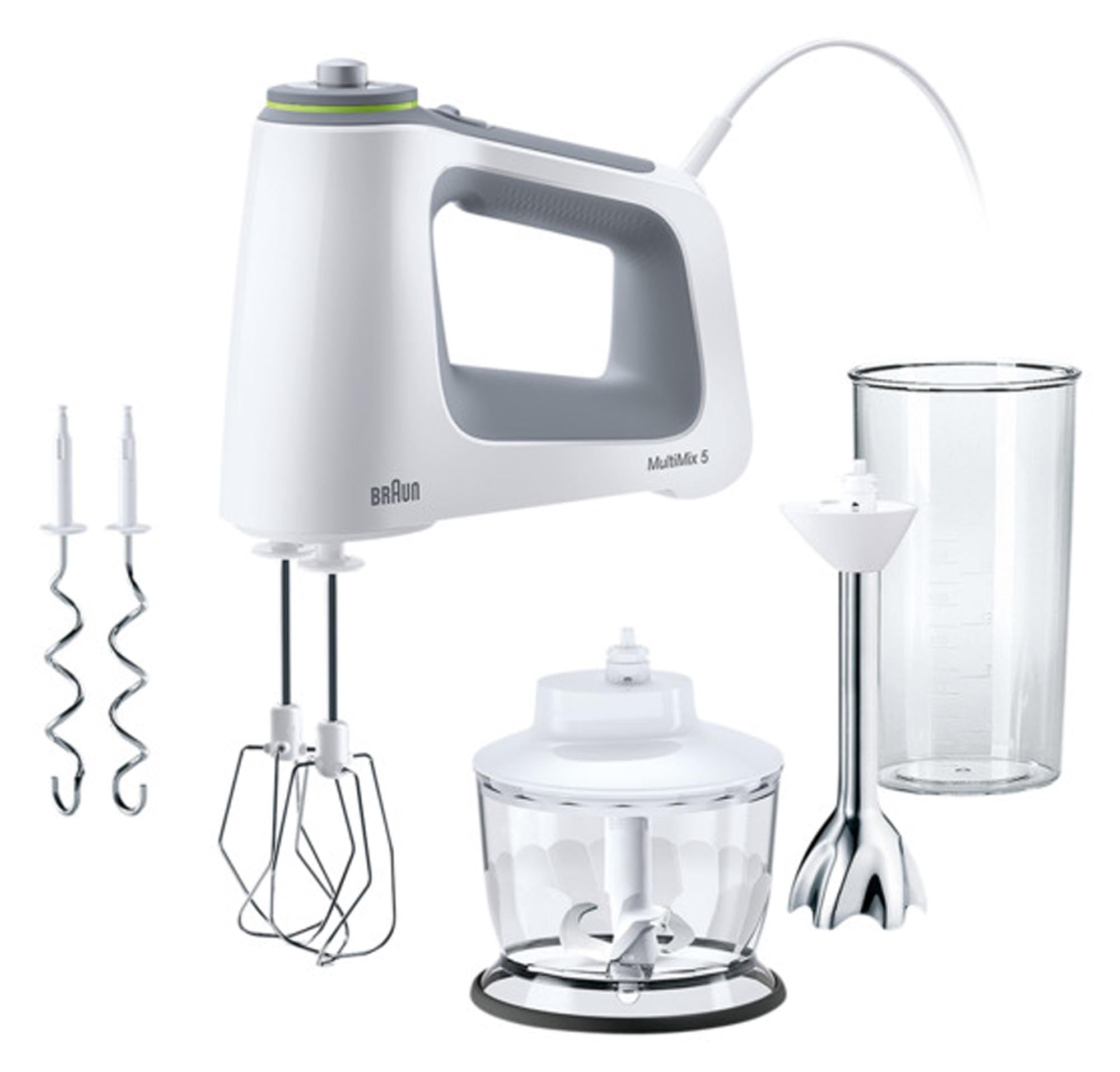 Leistungsstarker BRAUN Handmixer MultiMix 5: 5 Geschwindigkeiten, Turbo-Funktion, ergonomisch, spülmaschinenfest, ideal für Teige.