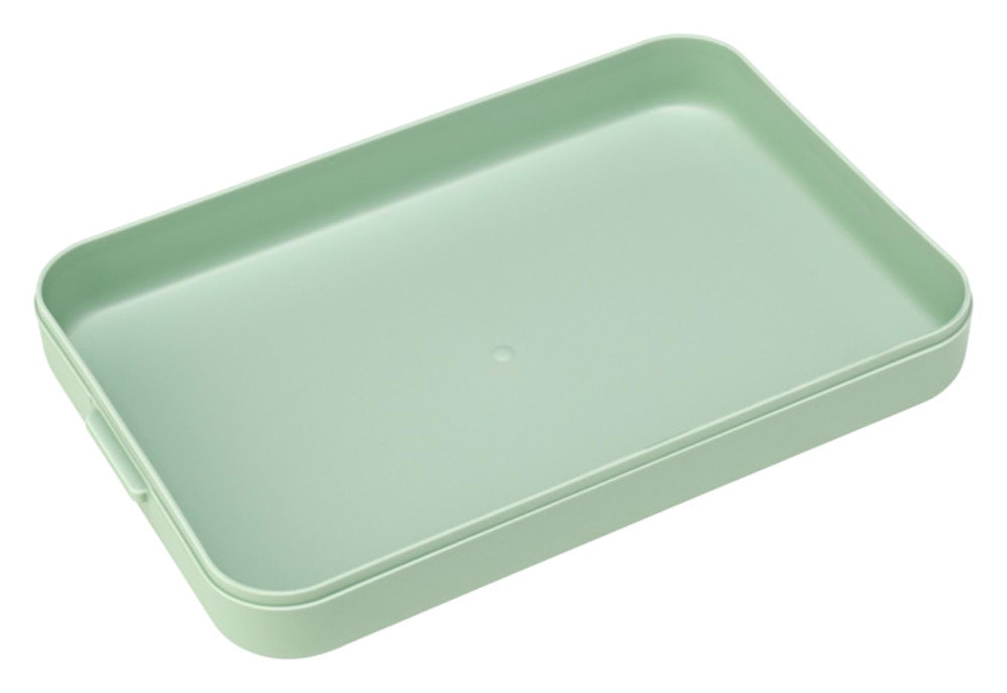 Praktische flache Lunchbox in Jadegrün, 1.1 l Volumen, ideal für unterwegs. Stilvolles Design von BRABANTIA, perfekt für Mahlzeiten.