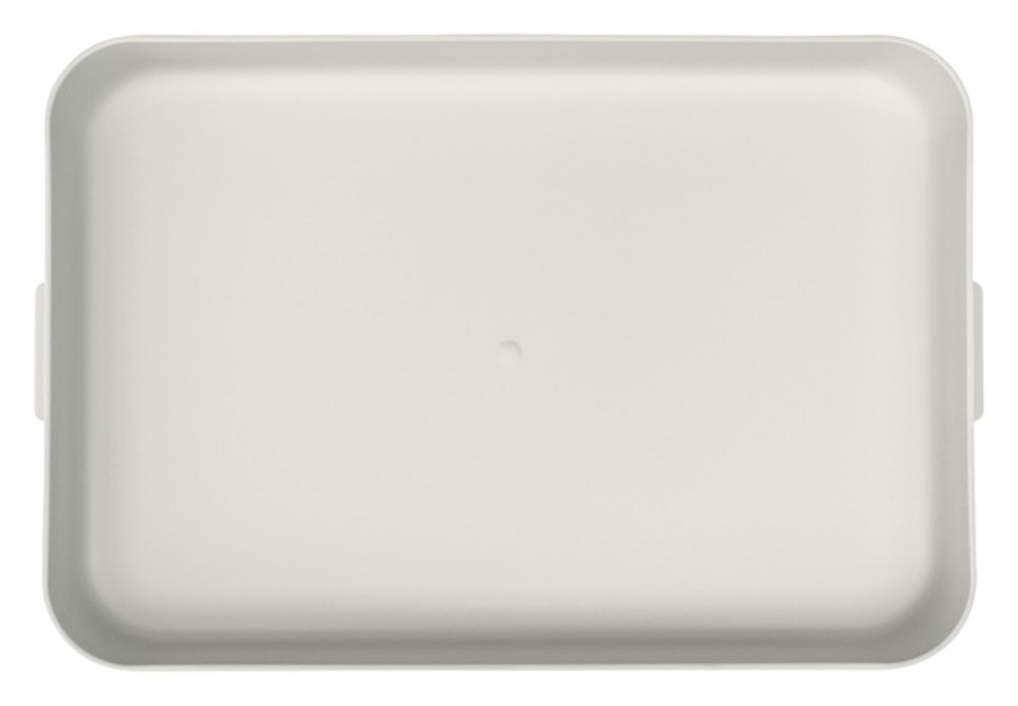 Praktische BRABANTIA Lunchbox Make & Take in flachem Design, 1.1 l, light grey. Ideal für unterwegs, BPA-frei und spülmaschinenfest.