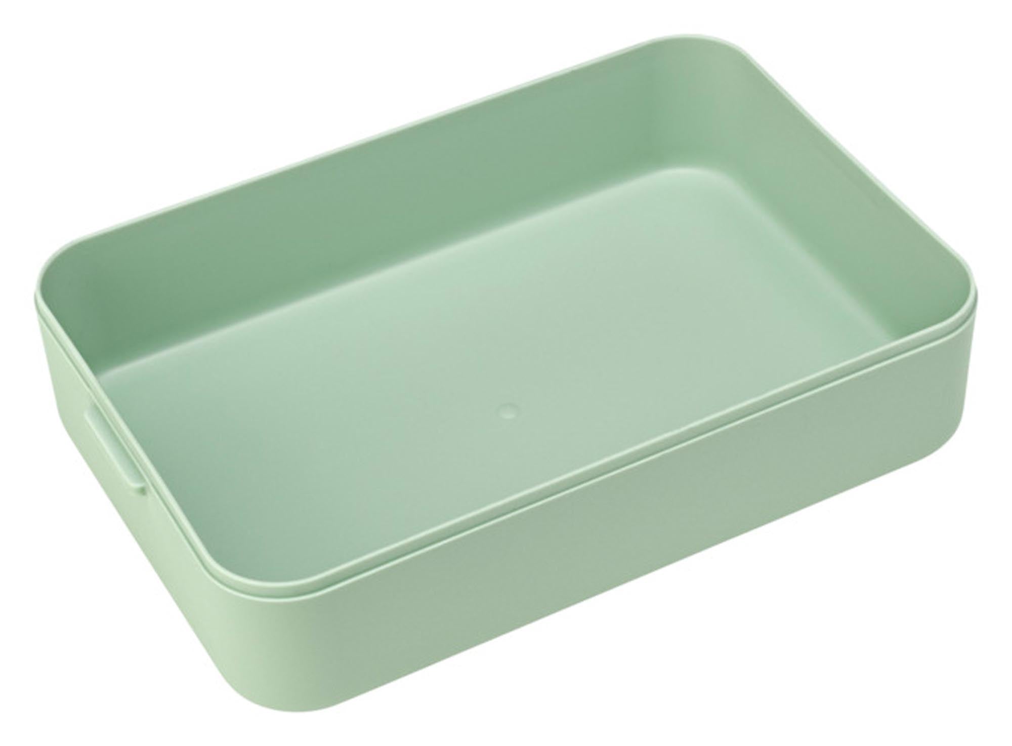 Praktische BRABANTIA Lunchbox in Jadegrün, 2 Liter Volumen, ideal für unterwegs. Stilvolles Design, robust und leicht zu reinigen.