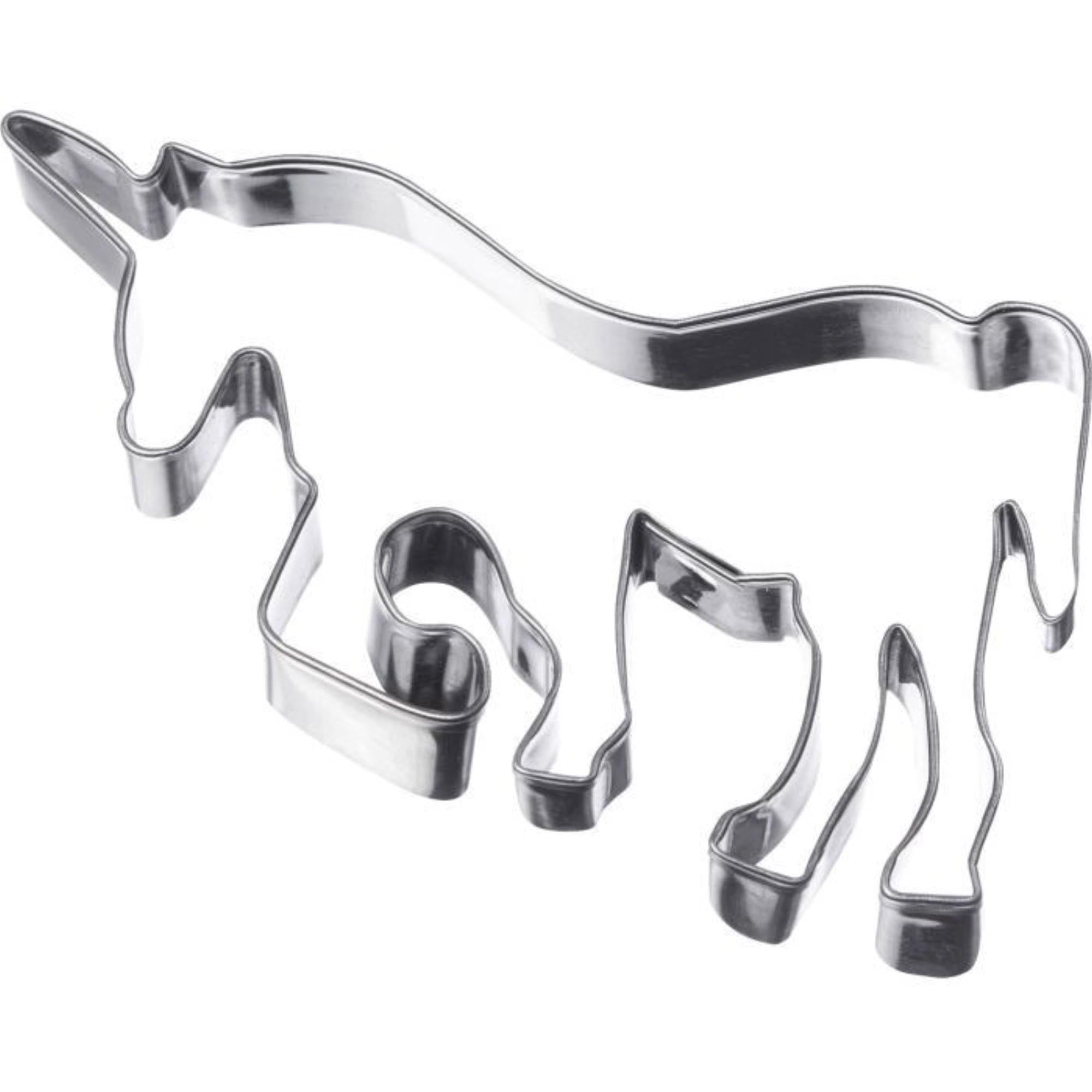 Ausstechform Einhorn laufend, 5cm in Silber präsentiert im Onlineshop von KAQTU Design AG. Ausstecher ist von Westmark