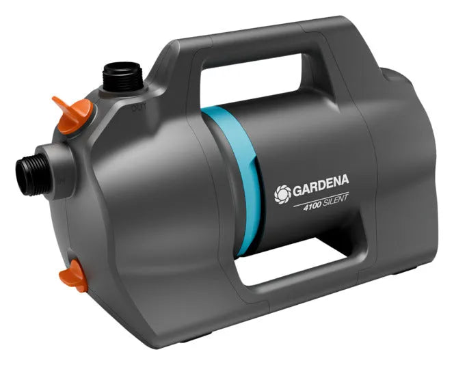Leistungsstarke und leise GARDENA Gartenpumpe 4000 Silent CH, ideal für effiziente Gartenbewässerung und Wasserförderung.
