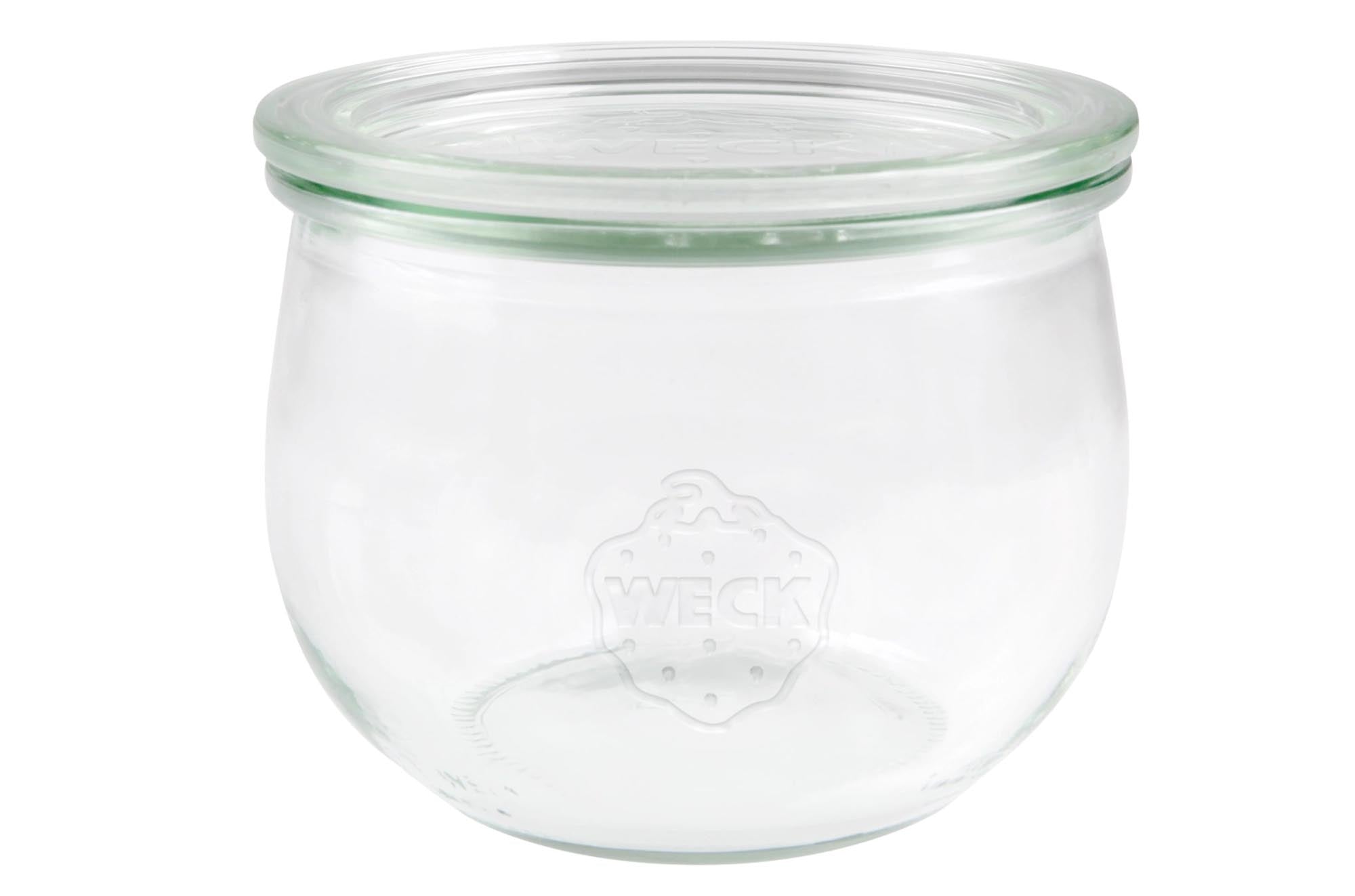 WECK Tulpenglas 580ml RR100 mit Deckel in Transparent präsentiert im Onlineshop von KAQTU Design AG. Aufbewahrungsbehälter ist von Weck