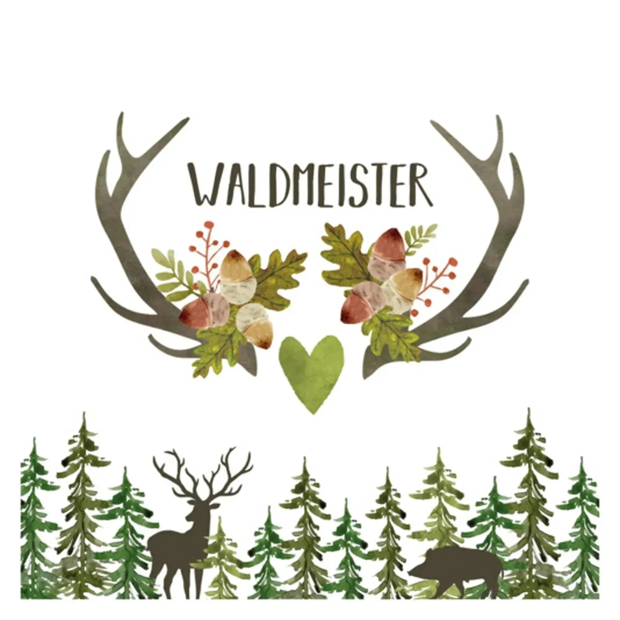 PPD Servietten Waldmeister 33x33 cm in  präsentiert im Onlineshop von KAQTU Design AG. Servietten ist von PPD