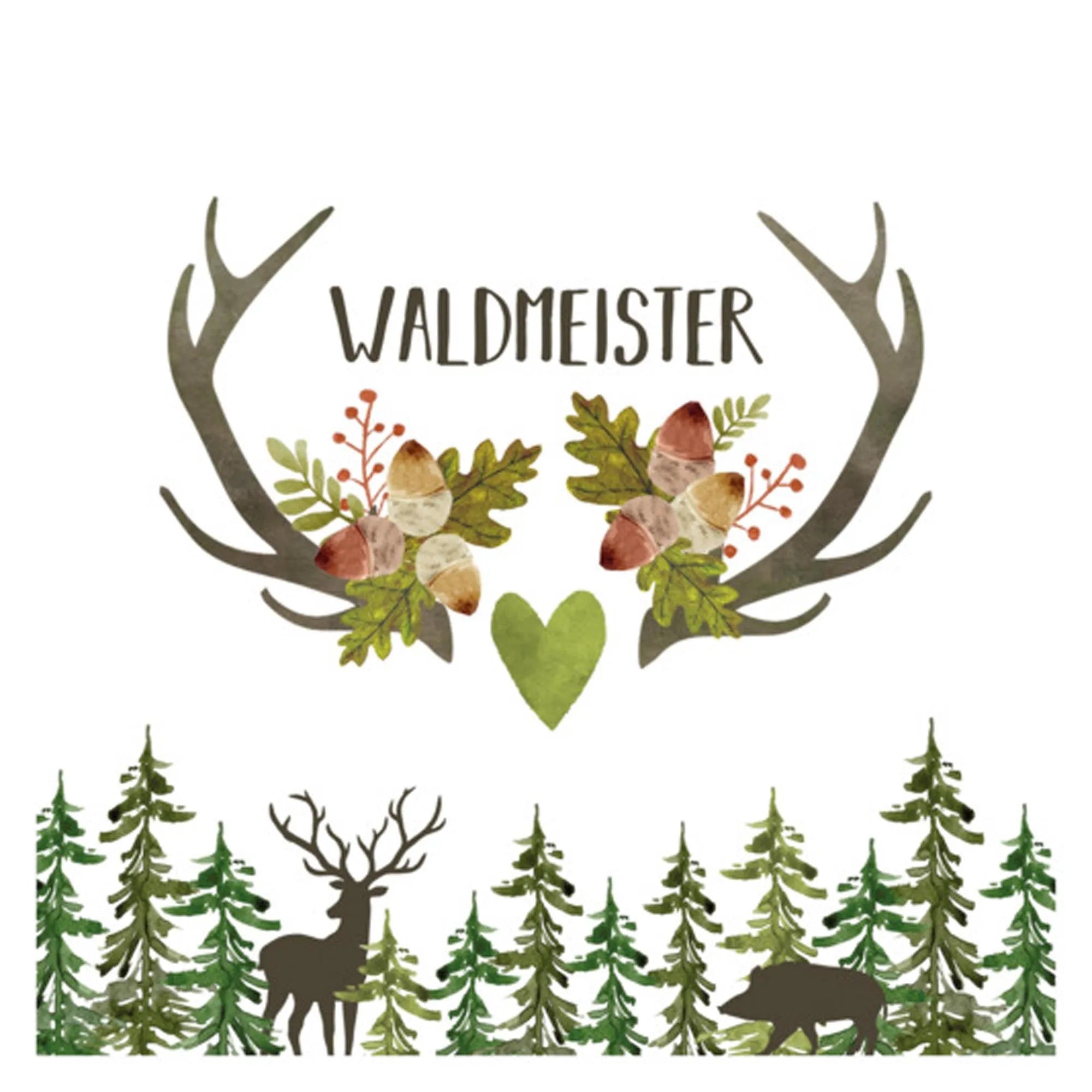 PPD Servietten Waldmeister 33x33 cm in  präsentiert im Onlineshop von KAQTU Design AG. Servietten ist von PPD