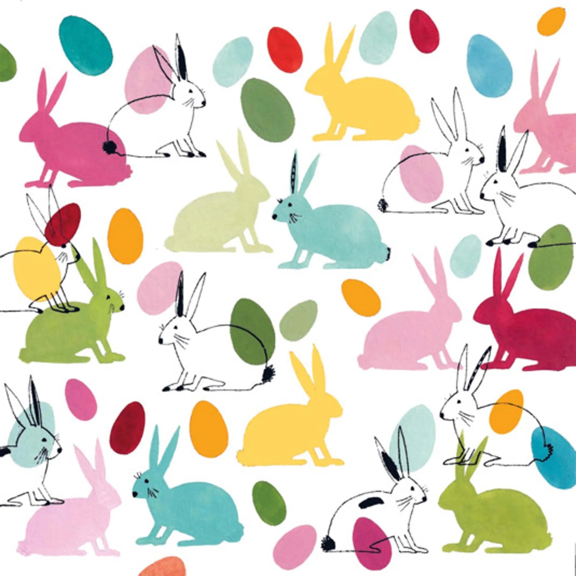 PPD Servietten Rabbits & Eggs 33x33 cm in  präsentiert im Onlineshop von KAQTU Design AG. Servietten ist von PPD