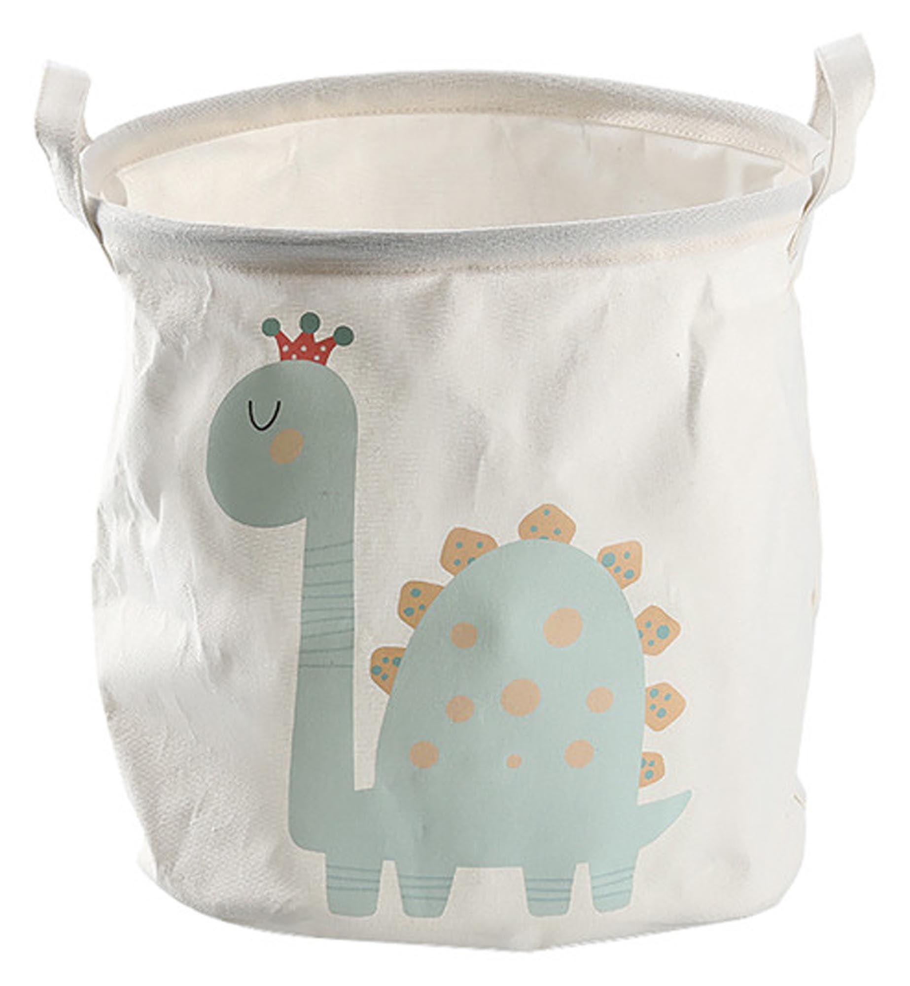Aufbewahrungskorb Dino ø30cm: Funktional, stilvoll, robust. Perfekt für Spielzeug, Bücher, Kleidung. Ideal für Kinderzimmer.