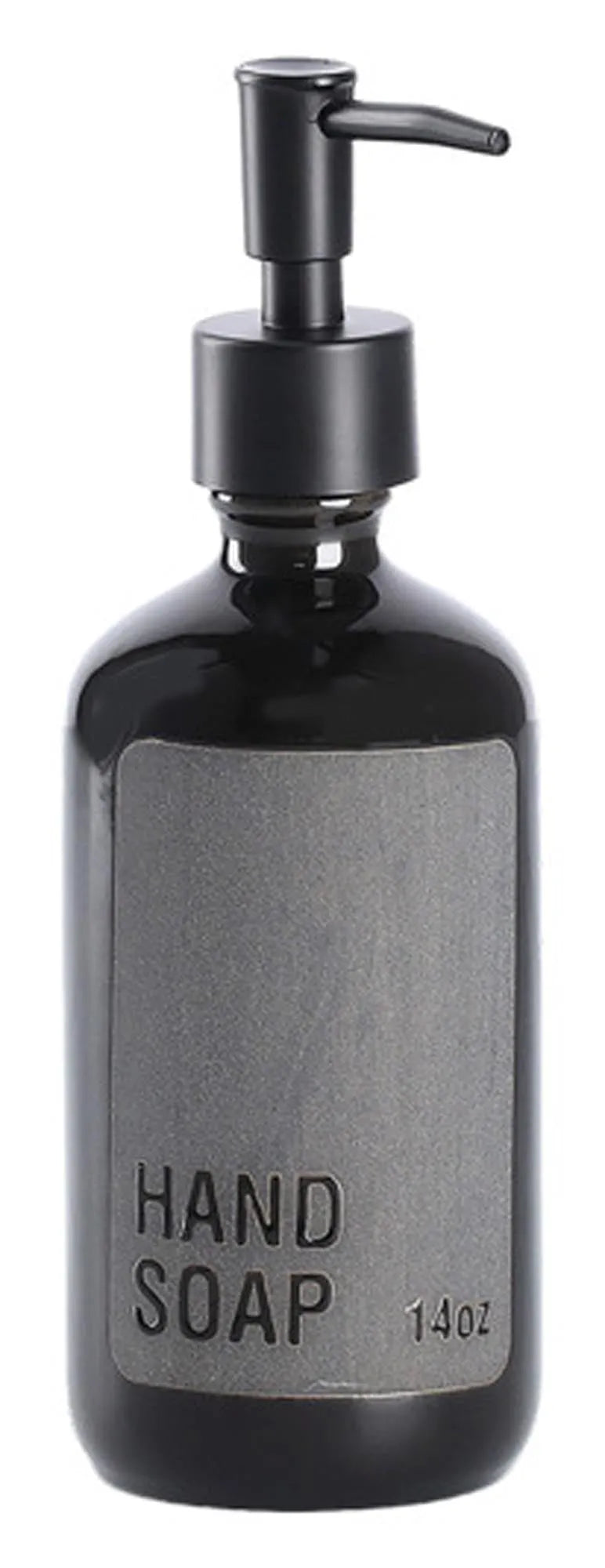 Eleganter schwarzer Seifenspender von ZELLER PRESENT, 300 ml, matt, hygienisch, ideal für Bad und Küche. Stilvoll und funktional.