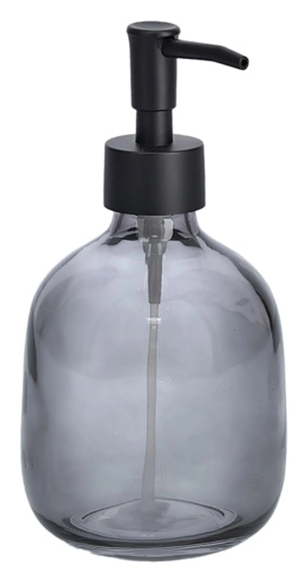 Eleganter Seifenspender aus schwarzem Glas, 300 ml, von ZELLER PRESENT. Stilvoll, robust, mit praktischem Pumpmechanismus.