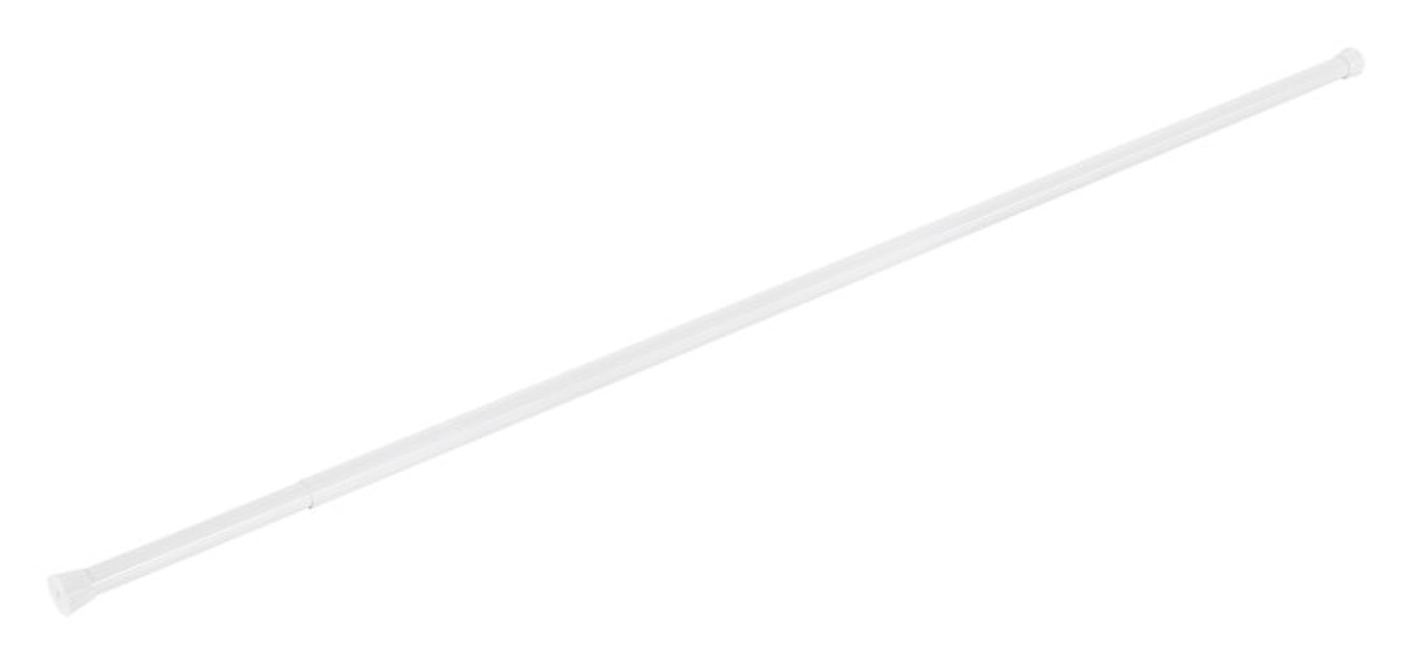 Die DIAQUA Duschvorhangstange in Weiß, ausziehbar 125-230 cm, bietet stilvollen Spritzwasserschutz ohne Bohren.