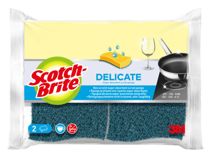 SCOTH-BRITE Reinigungsschwamm Delicate 2 Stück in  präsentiert im Onlineshop von KAQTU Design AG. Haushaltshilfen ist von SCOTCH-BRITE