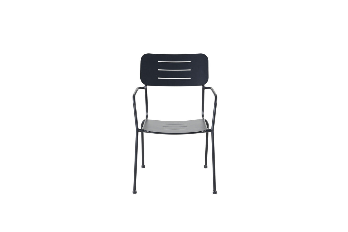 Nicke Stuhl in Schwarz präsentiert im Onlineshop von KAQTU Design AG. Gartenstuhl mit Armlehnen ist von Venture Home