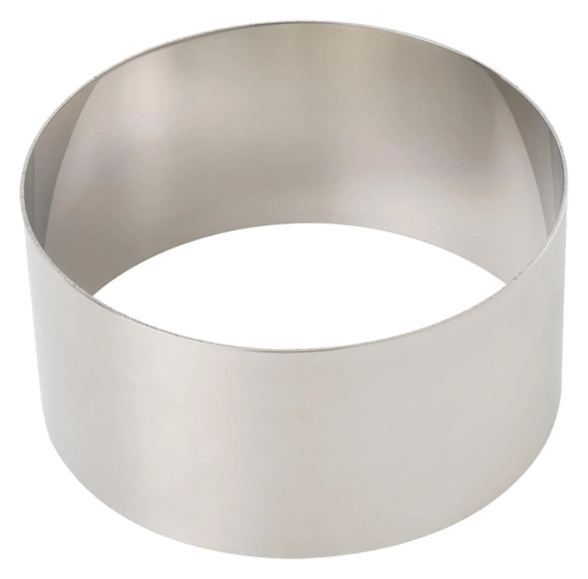 Eleganter Portionierring ø 8.5 cm aus Edelstahl für präzise Portionierung von Desserts und Salaten. Langlebig, spülmaschinenfest.