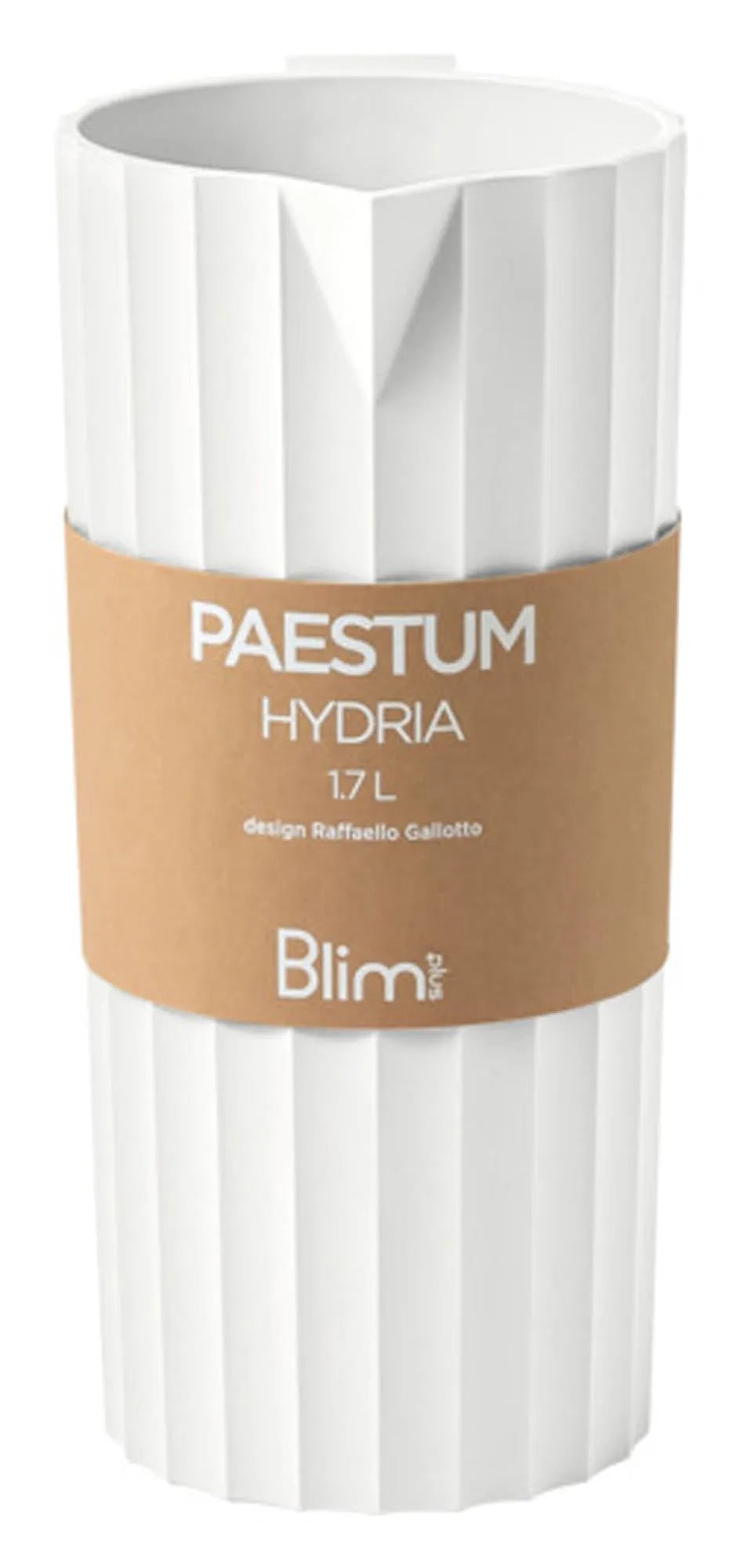 Elegante BLIM PLUS Karaffe Hydria in arctic white, 1.7 l Fassungsvermögen, modernes Design, ideal für stilvolles Servieren.