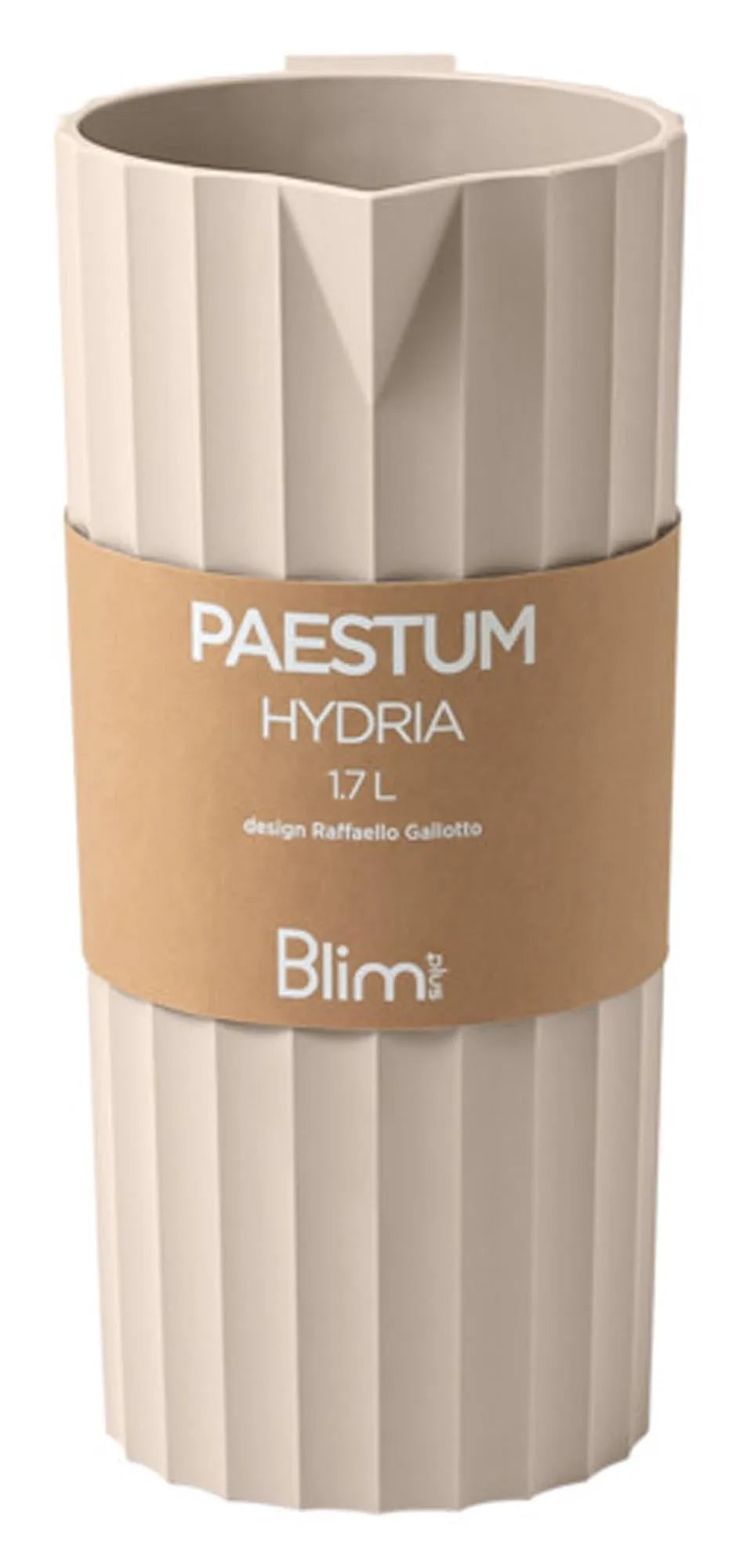 Elegante BLIM PLUS Karaffe Hydria in moka grey, 1.7 l Fassungsvermögen, ideal für stilvolles Servieren von Getränken.