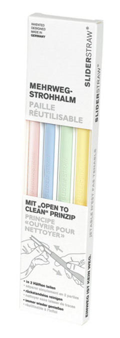 SLIDER STRAW Trinkhalm assortiert 4 Stück 21.5 cm