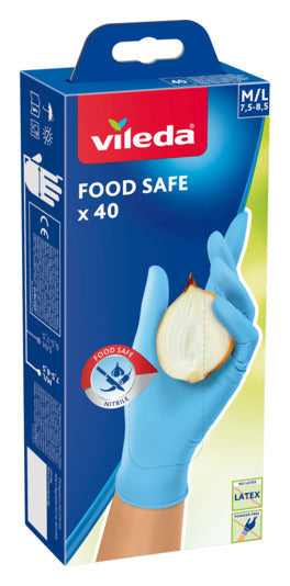 VILEDA Einweghandschuh Food Safe 40 Stück M/L in  präsentiert im Onlineshop von KAQTU Design AG. Handtuchhalter ist von VILEDA