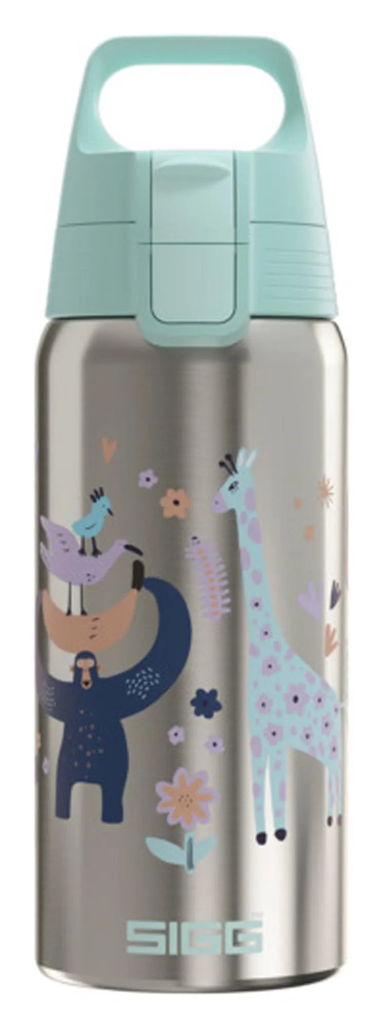 Die SIGG Shield Therm One Jungle 0.5 l: Stilvolle, langlebige Edelstahl-Isolierflasche im Dschungel-Look, hält Getränke 12h warm/kalt.