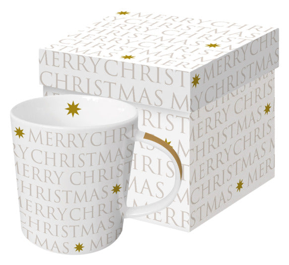Henkelbecher Trend Mug GB Christmas Letters in  präsentiert im Onlineshop von KAQTU Design AG. Glas ist von PPD