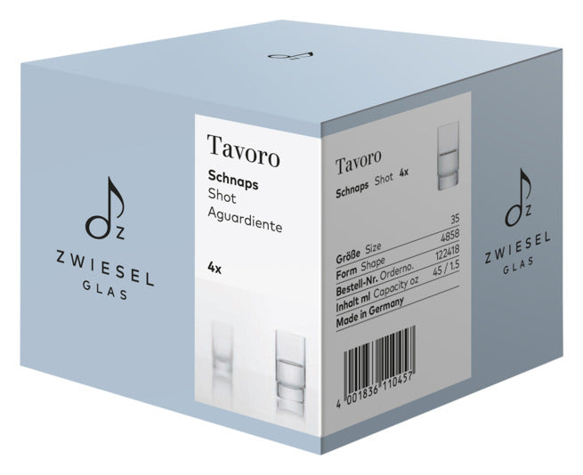 Schnapsglas Tavoro 35 4 Stück in  präsentiert im Onlineshop von KAQTU Design AG. Glas ist von ZWIESEL GLAS