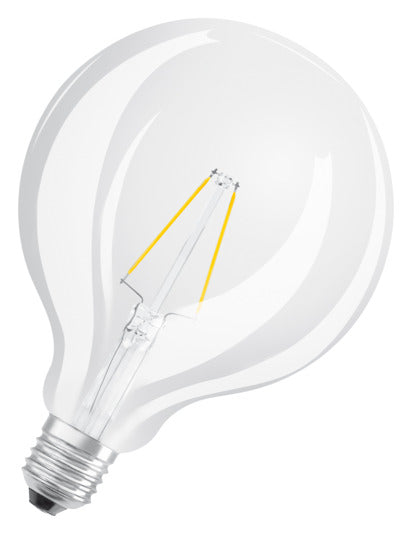 OSRAM LED-Lampe E27 Globe, 2.5W, 250lm, warmweiß, klare Retro-Optik, energieeffizient, ideal für stilvolle Beleuchtung.