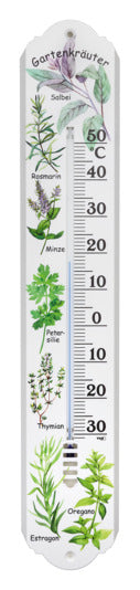 Innen-Aussen-Thermometer analog mit Motiv Gartenkräuter in  präsentiert im Onlineshop von KAQTU Design AG. Thermometer ist von TFA