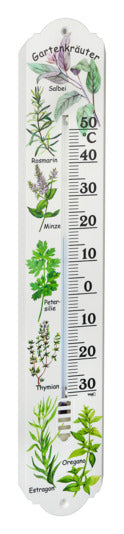 Innen-Aussen-Thermometer analog mit Motiv Gartenkräuter in  präsentiert im Onlineshop von KAQTU Design AG. Thermometer ist von TFA