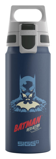 Trinkflasche Bottle WMB Batman Into Action blue 0.6 l in  präsentiert im Onlineshop von KAQTU Design AG. Flasche ist von SIGG