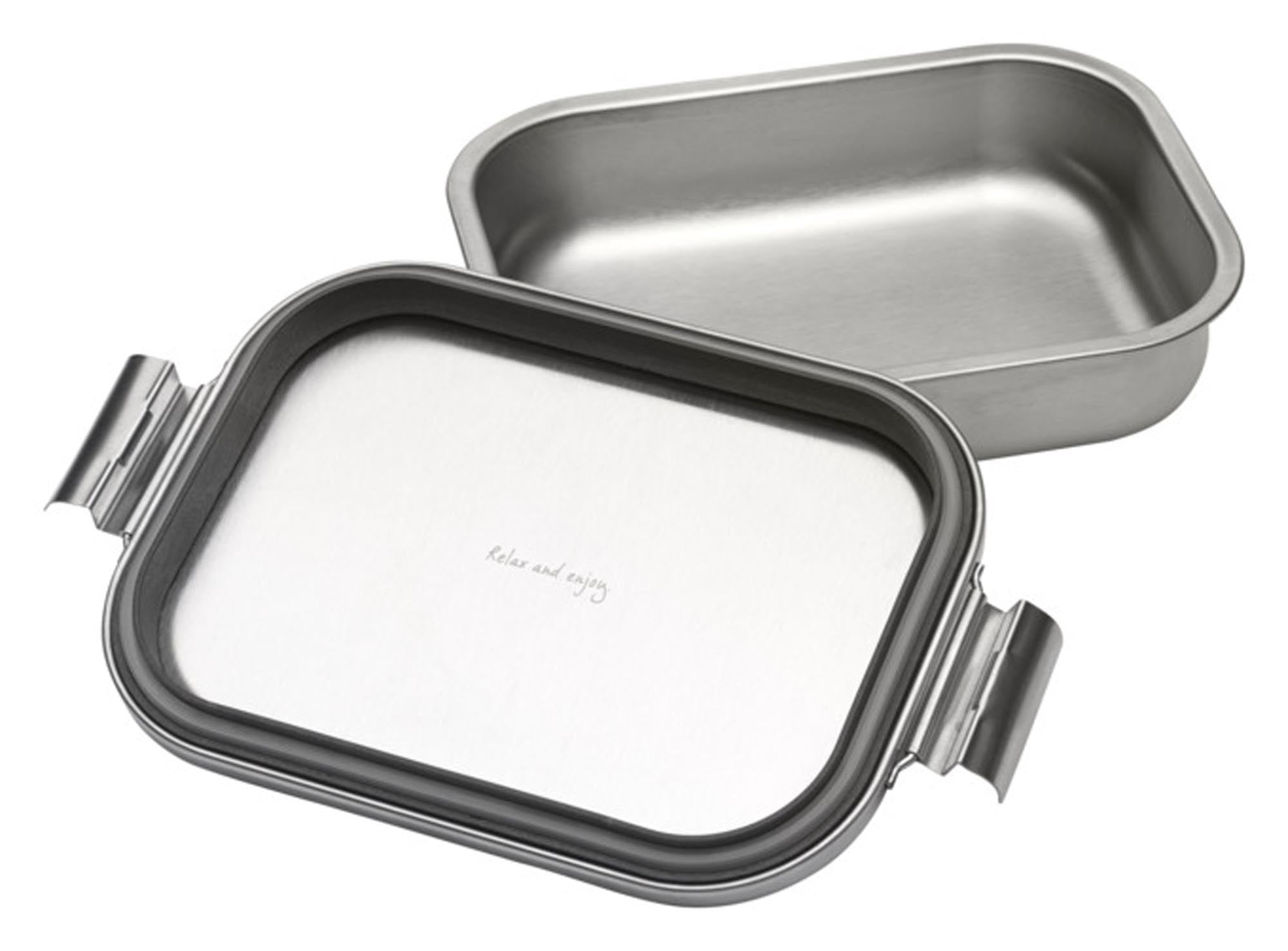 BRABANTIA Lunchbox Make & Take matt steel 1.1 l in  präsentiert im Onlineshop von KAQTU Design AG. Aufbewahrungsdose ist von BRABANTIA