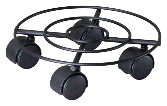 WAGNER Rolluntersetzer ø 230 mm Stahl schwarz matt GH0942 in  präsentiert im Onlineshop von KAQTU Design AG. Pflanzentopfzubehör ist von WAGNER
