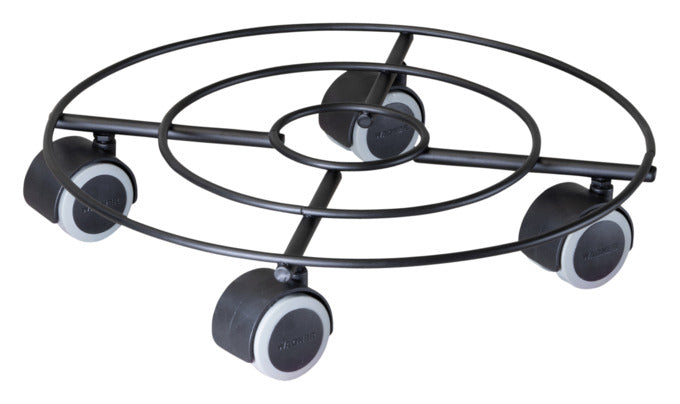 WAGNER Rolluntersetzer ø 300 mm Stahl schwarz matt soft GH0944 in  präsentiert im Onlineshop von KAQTU Design AG. Pflanzentopfzubehör ist von WAGNER