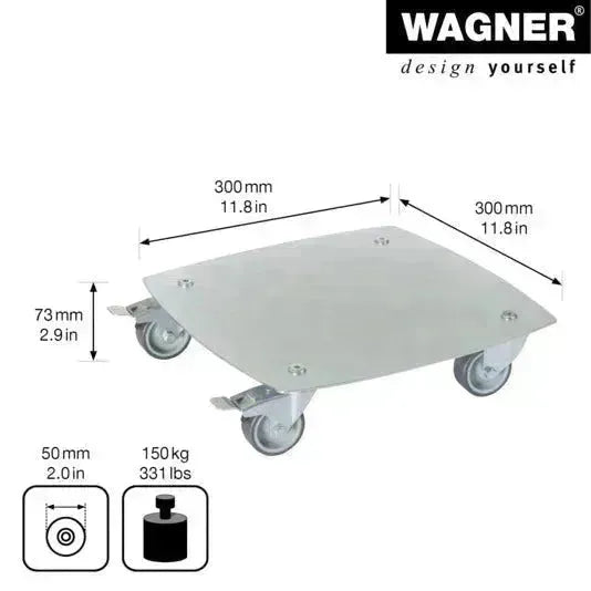 WAGNER Rolluntersetzer 300x300x2 mm GH7009 in  präsentiert im Onlineshop von KAQTU Design AG. Pflanzentopfzubehör ist von WAGNER