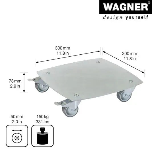 WAGNER Rolluntersetzer 300x300x2 mm GH7009 in  präsentiert im Onlineshop von KAQTU Design AG. Pflanzentopfzubehör ist von WAGNER