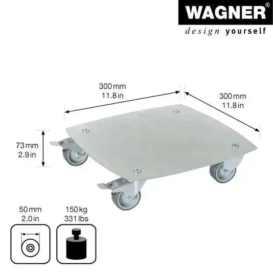WAGNER Rolluntersetzer 300x300x2 mm GH7009 in  präsentiert im Onlineshop von KAQTU Design AG. Pflanzentopfzubehör ist von WAGNER