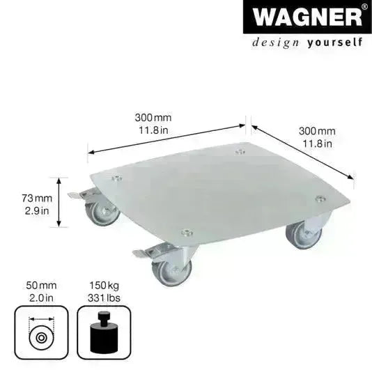 WAGNER Rolluntersetzer 300x300x2 mm GH7009 in  präsentiert im Onlineshop von KAQTU Design AG. Pflanzentopfzubehör ist von WAGNER